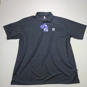PGA Tour Polo Shirt Mens XL Black Dry Performance Short Sleeve Golf Solid New